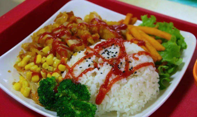 鸡排香辣饭配料