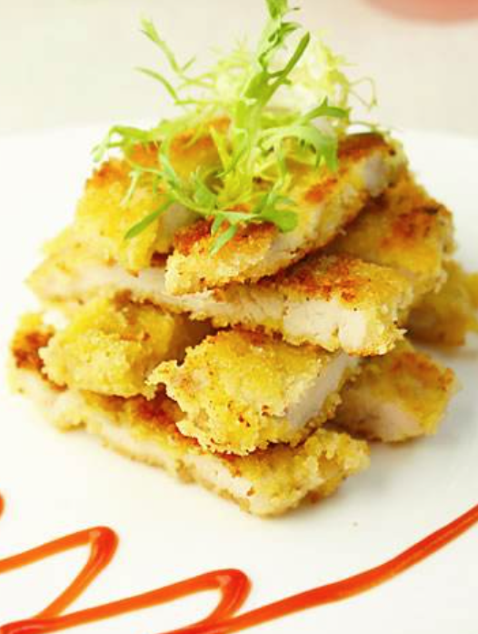 煎鸡排蔬菜